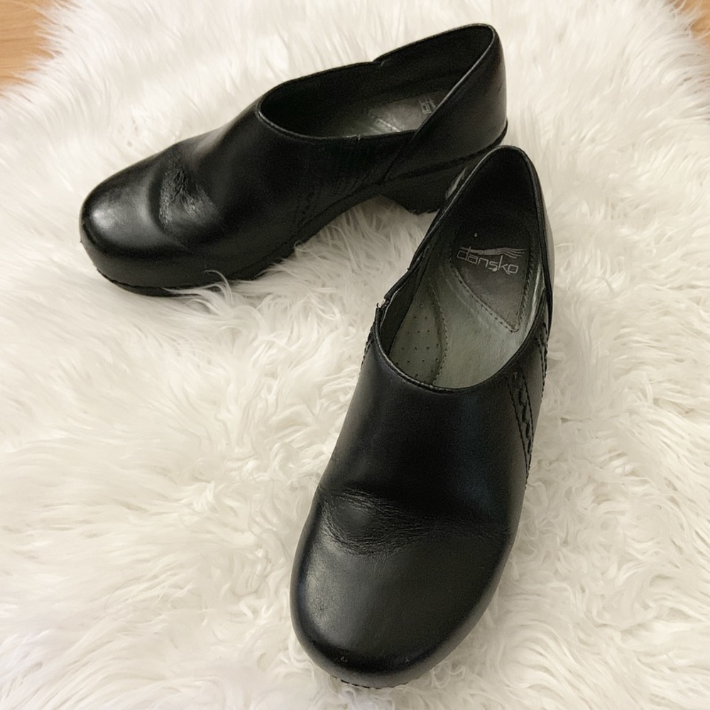 Dansko Black Slip On Clogs Nurse Shoes Size 9.5